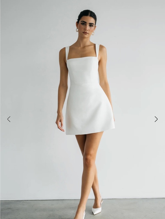 Jenny Yoo Dresses & Skirts - Jenny Yoo White Mini Dress with Square Neck